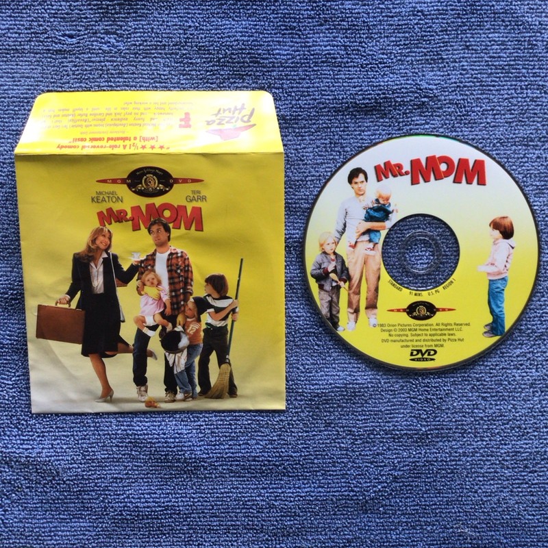 Mr. Mom DVD 2003 Pizza Hut Promo Paper Sleeve Michael Keaton Teri Garr RARE