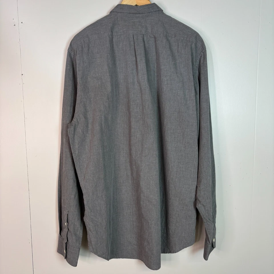 Camisa Old Navy XL Alta Gris Calce Ajustado Botón-Frente Mezcla de Algodón Para Hombre XLT Foto 4 de 4