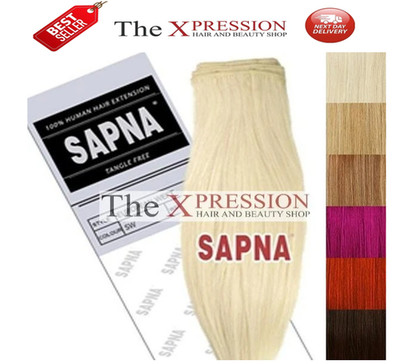 Sapna Europäische Echthaar Mischung Clip-In Extensions 14'' voller Kopf Next Day UK