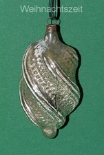 Weihnachten, alter Christbaumschmuck, gedrehter silberner Zylinder, 1, um 1900 !