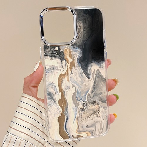 ink Marble Plating TPU Case For iPhone 16 17 Pro Max 15 14 13 12 11 Phone Cover - Afbeelding 8 van 14
