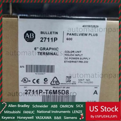 NEW Factory Sealed Allen-Bradley 2711P-T6M5D8 PANELVIEW PLUS 600  US Free Tax