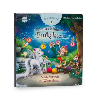 Kleines Einhorn Funkelstern. Puste das Licht aus! Schlafenszeit im Wunschwa