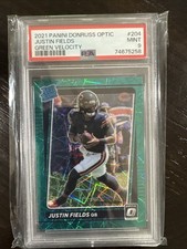 2021 Panini Donruss Optic - Rated Rookie Justin Fields #204 Green Velocity Prizm