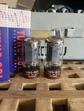 NOS Date Matched Pair 1950’s Tung Sol 5881 Vacuum Tubes 6L6WGB D Getters New Box