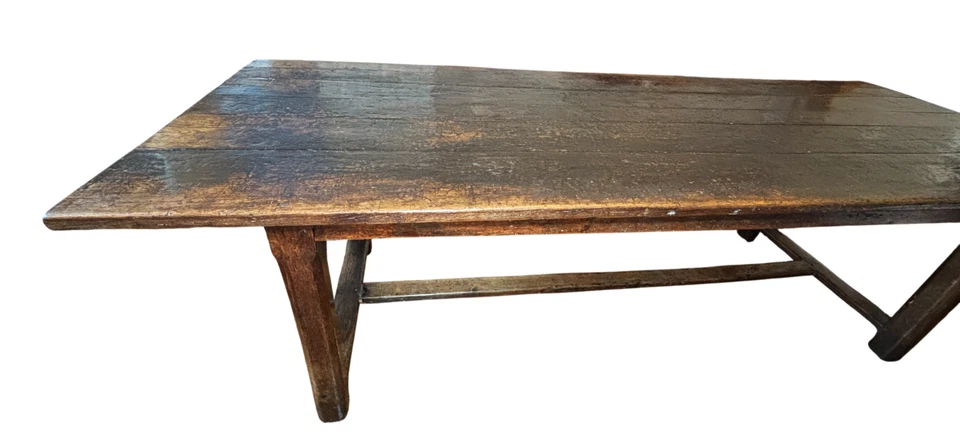 Редкий длинный английский дубовый трапезный стол 17 века, 94,5 дюйма - Изображение 3 из 4