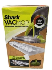 New Shark Disposable Hard Floor Vacuum and Mop Pad 10 Count VACMOP Refill VMP10