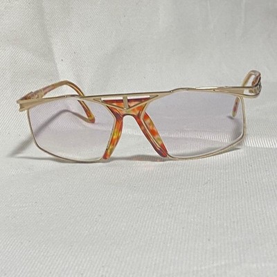 Cazal Sunglasses Geometric Gold Orange Marble Frame Light Purple Lens Japan