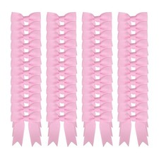 50 PCS Light Pink 3 Inch Grosgrain Ribbon Twist Tie Bows Gift Wrapping Craft
