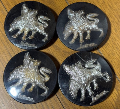 Weds Kranze Cerberus Center Cap Black Set Of 4 Pieces Rare Used From Japan