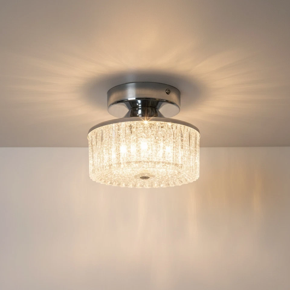 Lampadario di Cristallo 12W Ø16cm LED 1390lm Stile Diamantato/Rigato IP20 - Immagine 2 di 2