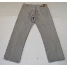 VTG Levis 501 Jeans Size 30 x 27 Y2K Stormy Gray Button Fly Made in Mexico 2002