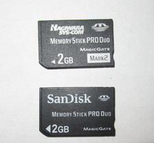 2pcs Sandisk 2GB  Nagiwara 2gb Memory Stick Pro Duo Magic Gate for Sony Camera