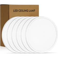 6 Pack 12 Inch White 5cct Dimmable Led Ceiling Light Flush Mount Fixture 2880lm 6 Pack 12 Inch White 5cct Dimmable Led Ceiling Light Flush Mount Fixture 2880lm