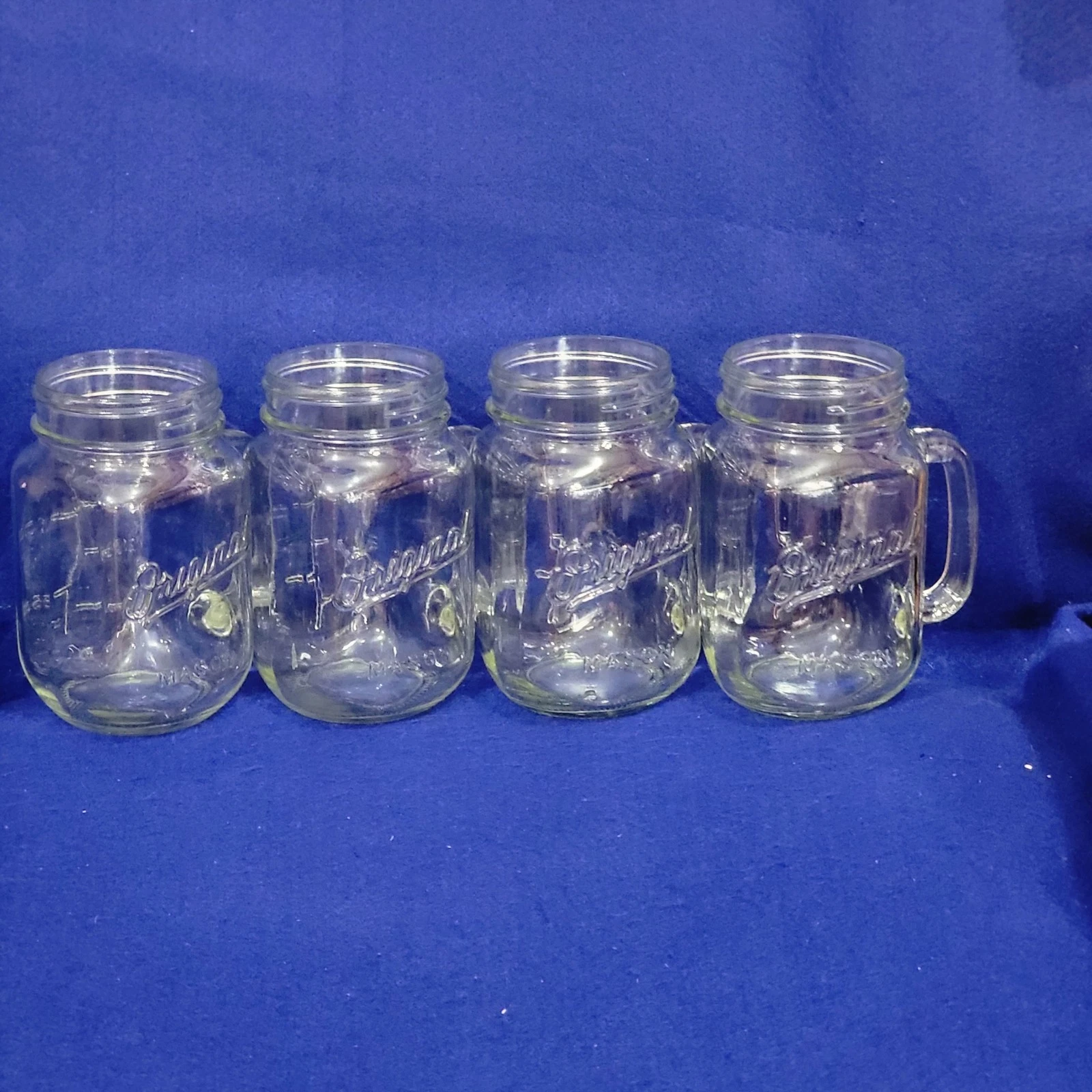Mason Craft and More 4-piece 16oz Glass Jars with Handles