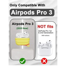 Night Glow Yellow Silicone Case for AirPods Pro 3 - Foldable