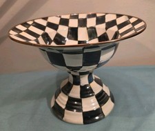 Mackenzie Childs Courtly Check Large Compote ...