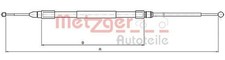METZGER Handbremsseil Seilzug Feststellbremse für BMW Z4 Roadster (E85) Hinten
