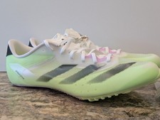 Adidas Sprintstar Track & Field Sprint Spikes White Green Mens Size 14 