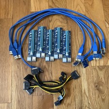 PCI-E 1x to 16x Powered USB 3.0 GPU Riser Extender Adapter 006C: 5 unit Bundle