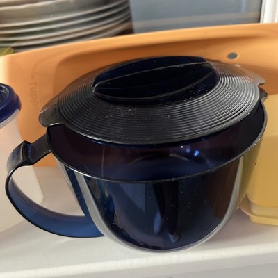 Tupperware I30 Mikrowellenkanne mit Deckel Micro Cook 1l türkis Blau