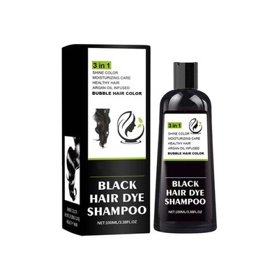 3 in 1 Hair Shampoo 100ml Instant Fast Permanent Natural Hair Black&Brown Color