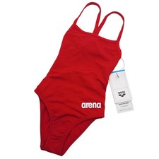 Arena Team Light Drop Back One Piece Swimsuit Red Size 18 Kids Girls Swim Suit
