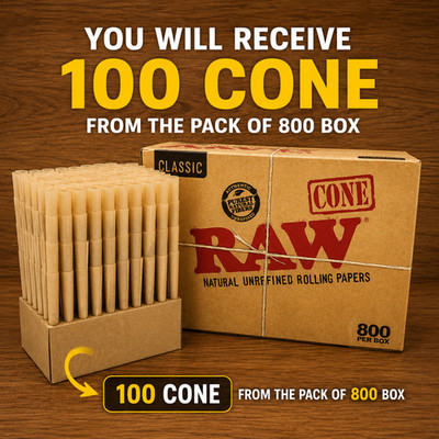 The Original RAW Classic Pre-Rolled Cones - King Size 100 Stück