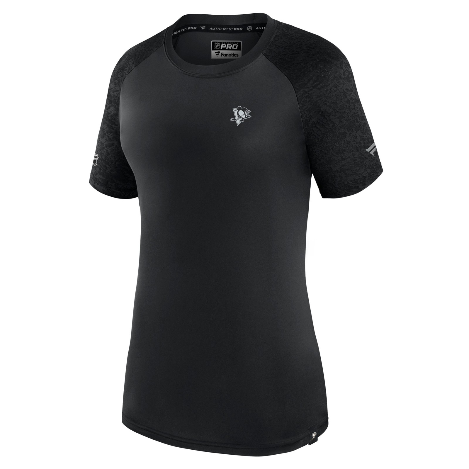 Women's Fanatics  Black Pittsburgh Penguins Authentic Pro Tech T-Shirt