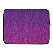 Laptop Sleeve Modern Geometric Heartbeat Spectrum Valentine Design