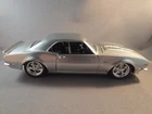 Hot Wheels 1968 Camaro 1/18 Diecast Silver Redline Tires Classics Loose Chevy 67