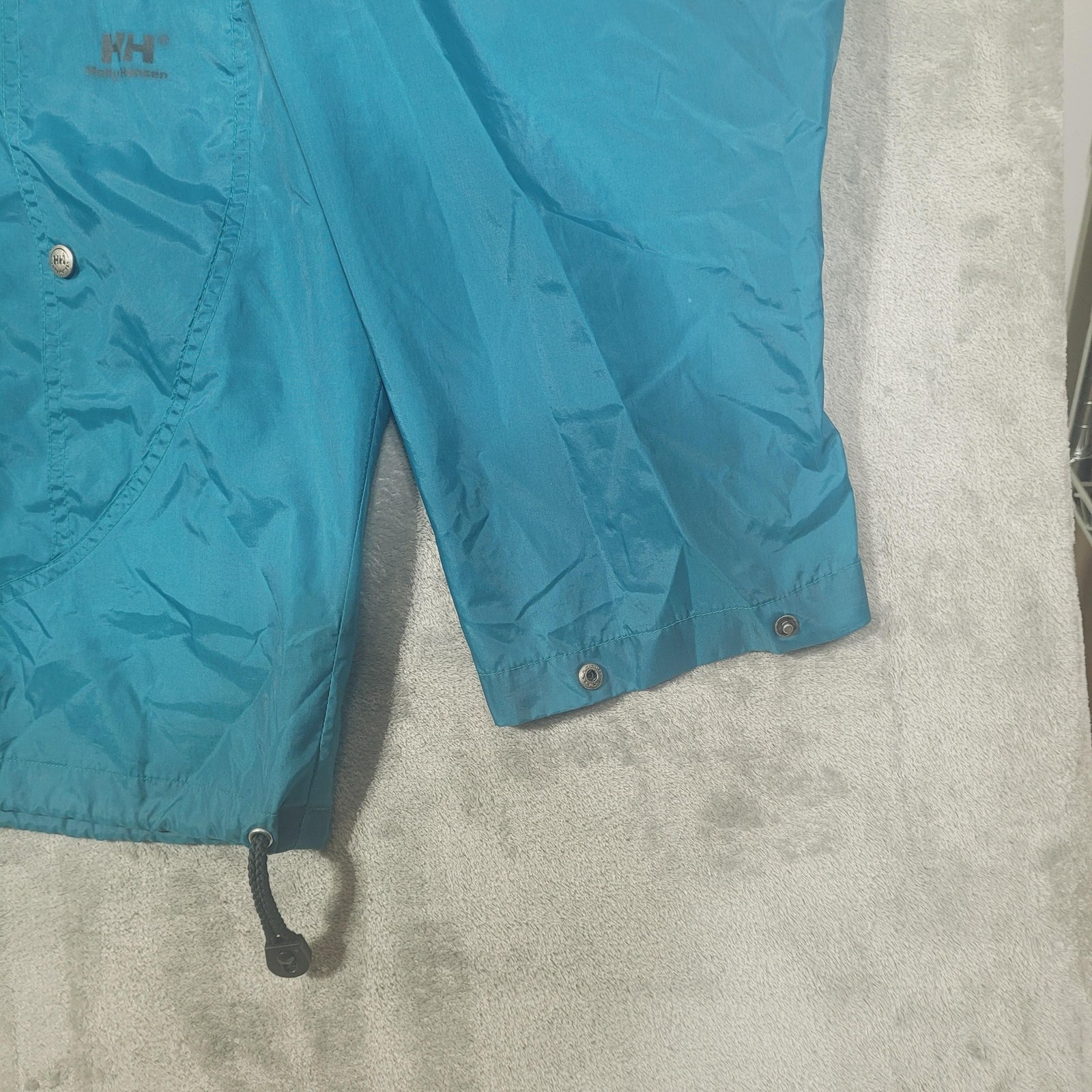 Helly Hansen Pullover Jacket Mens Small Teal Hood… - image 5