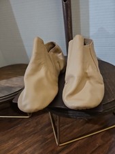 Capezio Beige Slip-On Jazz Dance Shoes Split Sole Unisex 3m