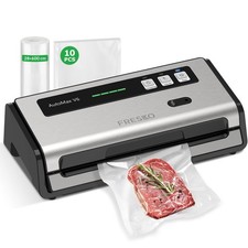 FRESKO Automatic Vacuum Sealer Machine 10 pcs Pre cut Bags and 1 Roll Bag 140