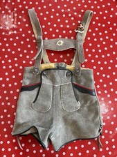 Lederhosen German Child Shorts Authentic Vintage Suede Leather German Excellent
