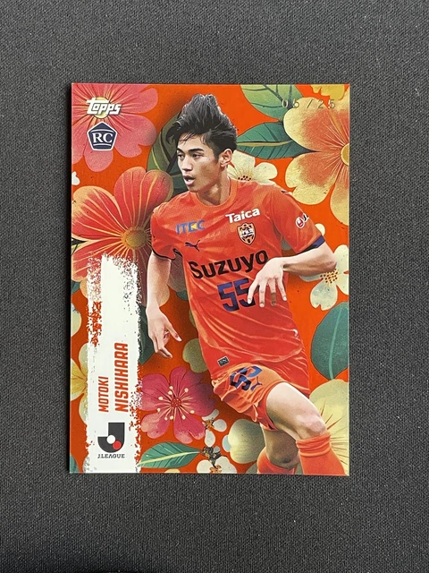 Motoki Nishihara 2024-25 Topps J.League Insert Orange 05/25 RC #B-12