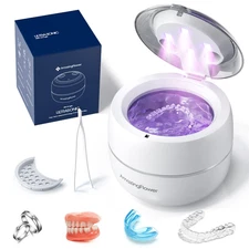 Ultrasonic Retainer Cleaner Machine, Upgraded 45kHz Ultrasonic Jewelry Cleane...