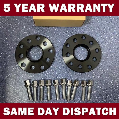 2 PCs 15mm Toyota Supra Wheel Spacers 5x112 66.56CB With Bolts Kit - Black