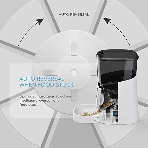 Alimentador Automático para Gatos, 2.4G WiFi 6L Dispensador de Alimentos para Gatos, Control de Aplicaciones Gato - Imagen 5 de 5