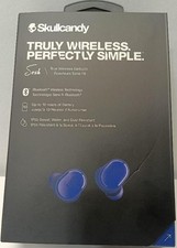 Skull Candy BLUE wireless earbuds bluetooth S2TDW-M704 NIB