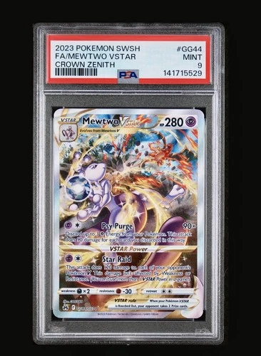 Mewtwo V Star GG44/GG70 Sword and Shield Crown Zenith PSA 9