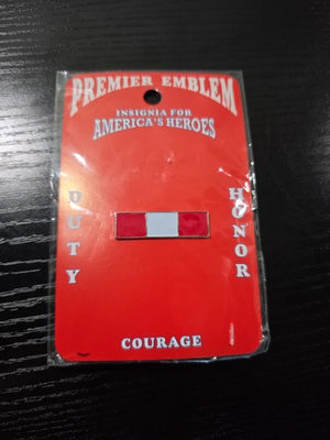 #ad Premier Emblem PMC 405 Award Bar Red White Red 3 Panel Police Citation Silver... $14.99
