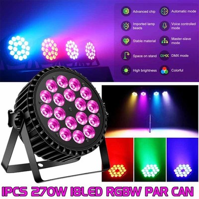 270W RGBW LED Par Stage Light DMX Par Can DJ Lights Party Beam Spot light Strobe