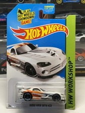 🇺🇸 HOT WHEELS 2013 - White Dodge Viper SRT10 ACR - HW WORKSHOP 236/250 - 1:64