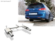 FOX Edelstahl Duplex Sportauspuff Honda Accord 7 Tourer CM2 Bj. 03-08 je 100mm