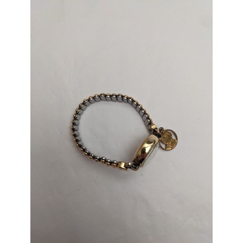 Vintage Semeca 10k Gold Filled Stretch Band Watch 5.5in Working - Picture 5 of 6