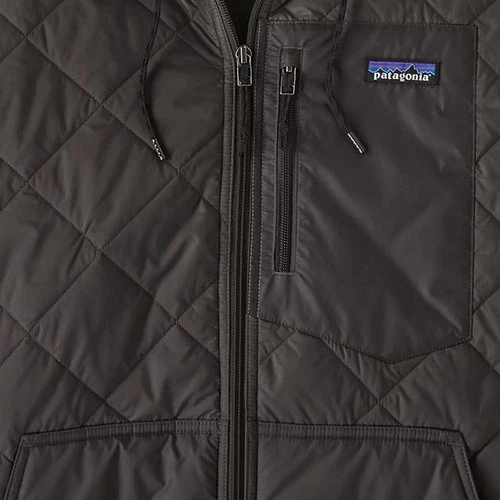 Patagonia Diamond Quilted Insulated Bomber Hoody - Men's,Black/Black,Size XL image 2