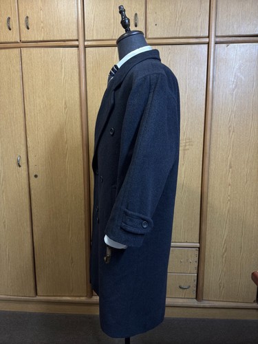 Vintage Double Breasted bespoke Classic Belted Wool cashmere OverCoat 46S 48S - Picture 7 of 24