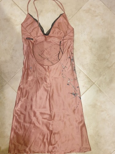 Baby Pink Silk Miss Sixty Midi Slip Silky Dress sz S/M Miss60 - Picture 9 of 9