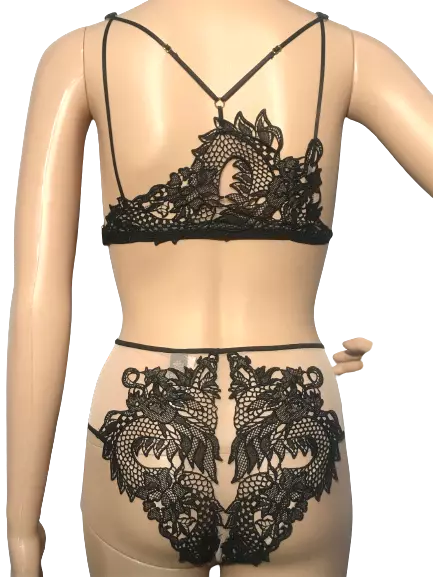 Lace bralette and panty cheap set